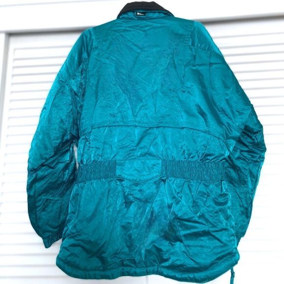 Inside Edge Vintage 80s Retro Metallic Clinched Waist Snow Ski Suit Size L - Picture 8 of 12